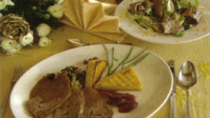Glasierte, gespickte Styria Beef Nuss mit Koralmsalat