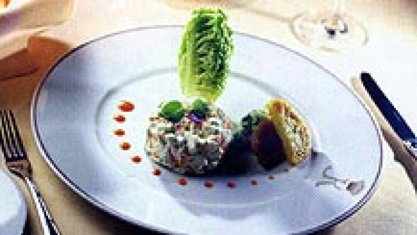 Schafskäsetatar mit Gurkenconfit
